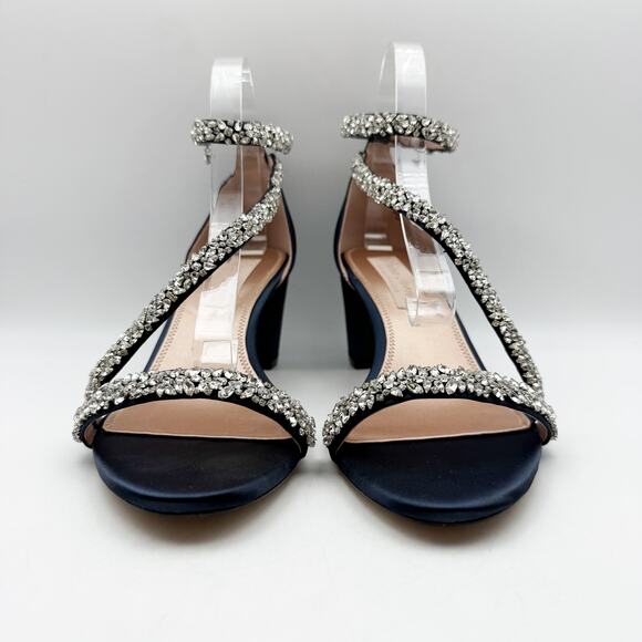 Pnina Tornai for Naturalizer Women Ahava Heels US 12 M Blue Crystal Open Toe NIB - Picture 9 of 12